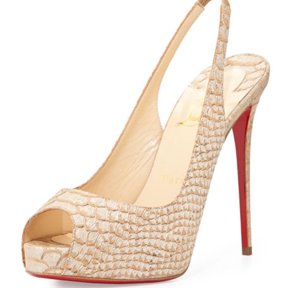 Christian Louboutin Private Number Python-Embosse… - image 2